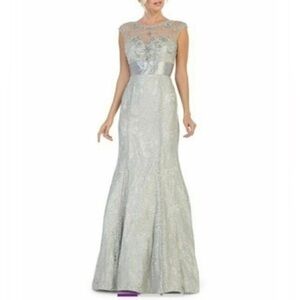 MayQueen silver Evening Gown size 8 mother of the bride or prom